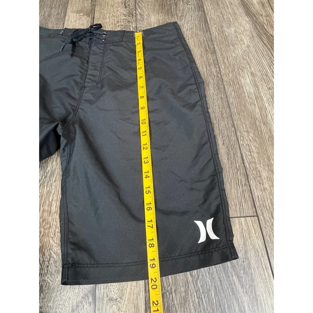 Hurley Board Shorts Phantom Solid Swim Trunks Black 28 Surf Beach Activewear